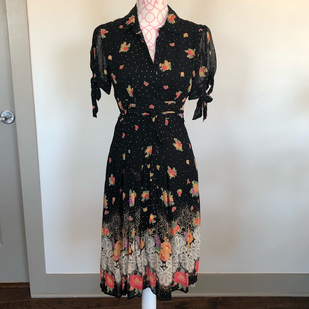 Vintage-inspired floral dress